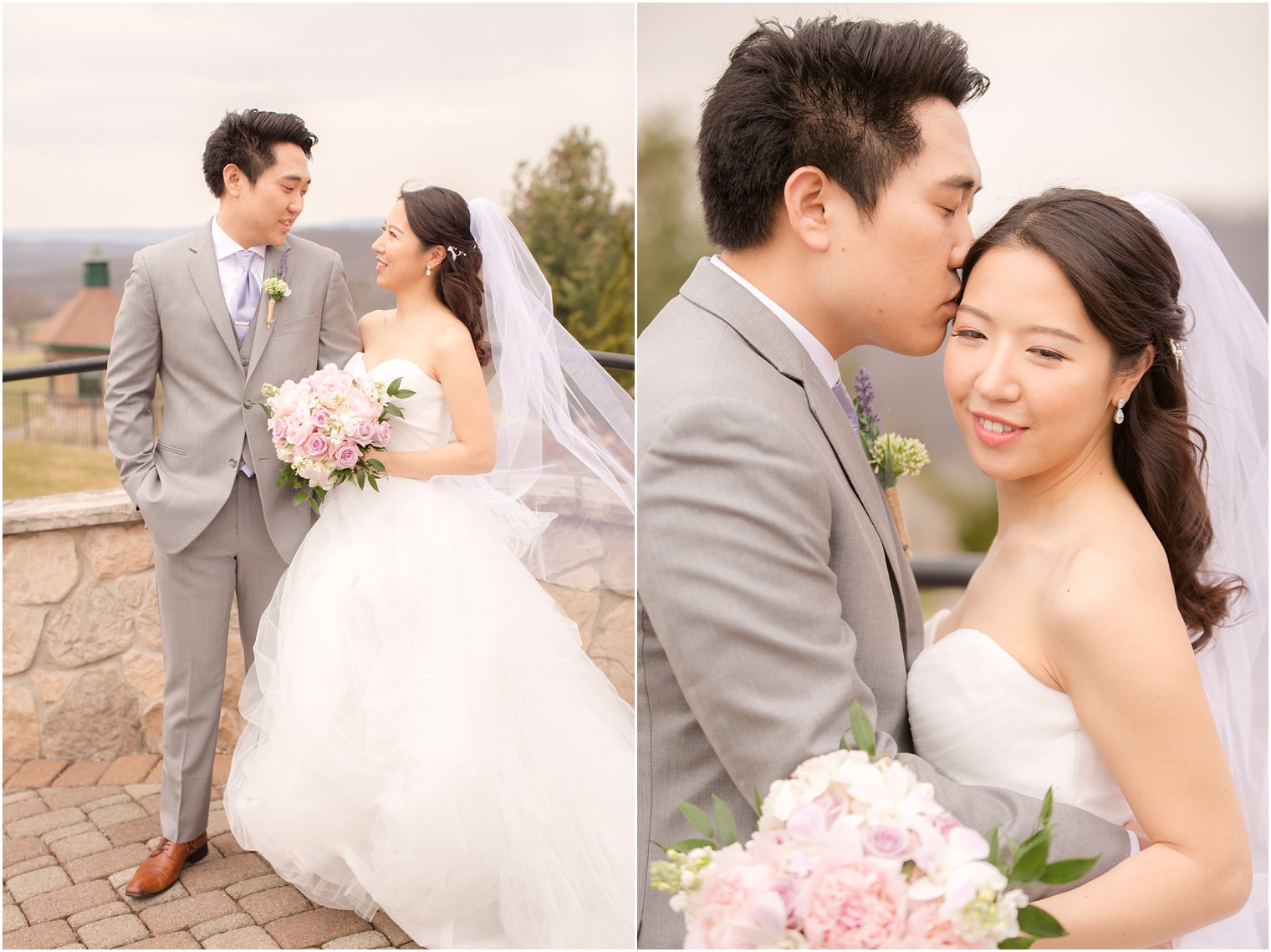 lavender and gray wedding at Grand Cascades Lodge