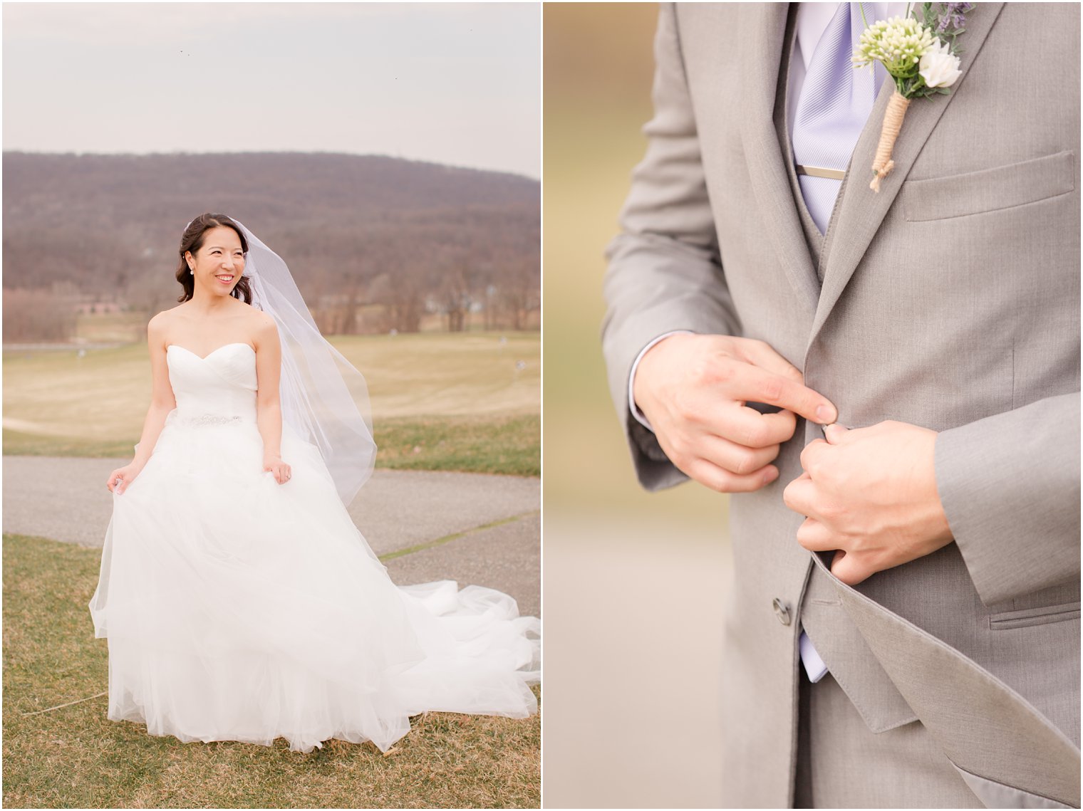 wedding details of bride and groom on wedding day