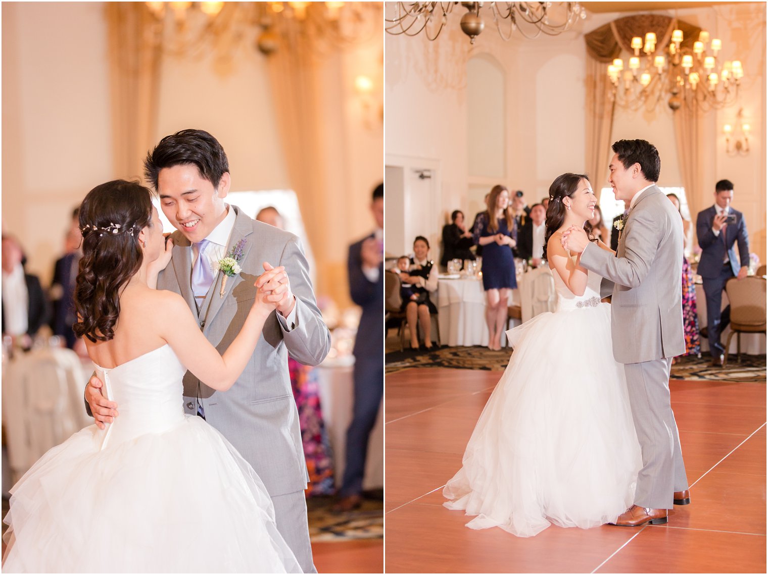 Bride and groom's first dance | Wedding reception at Crystal Springs Resort