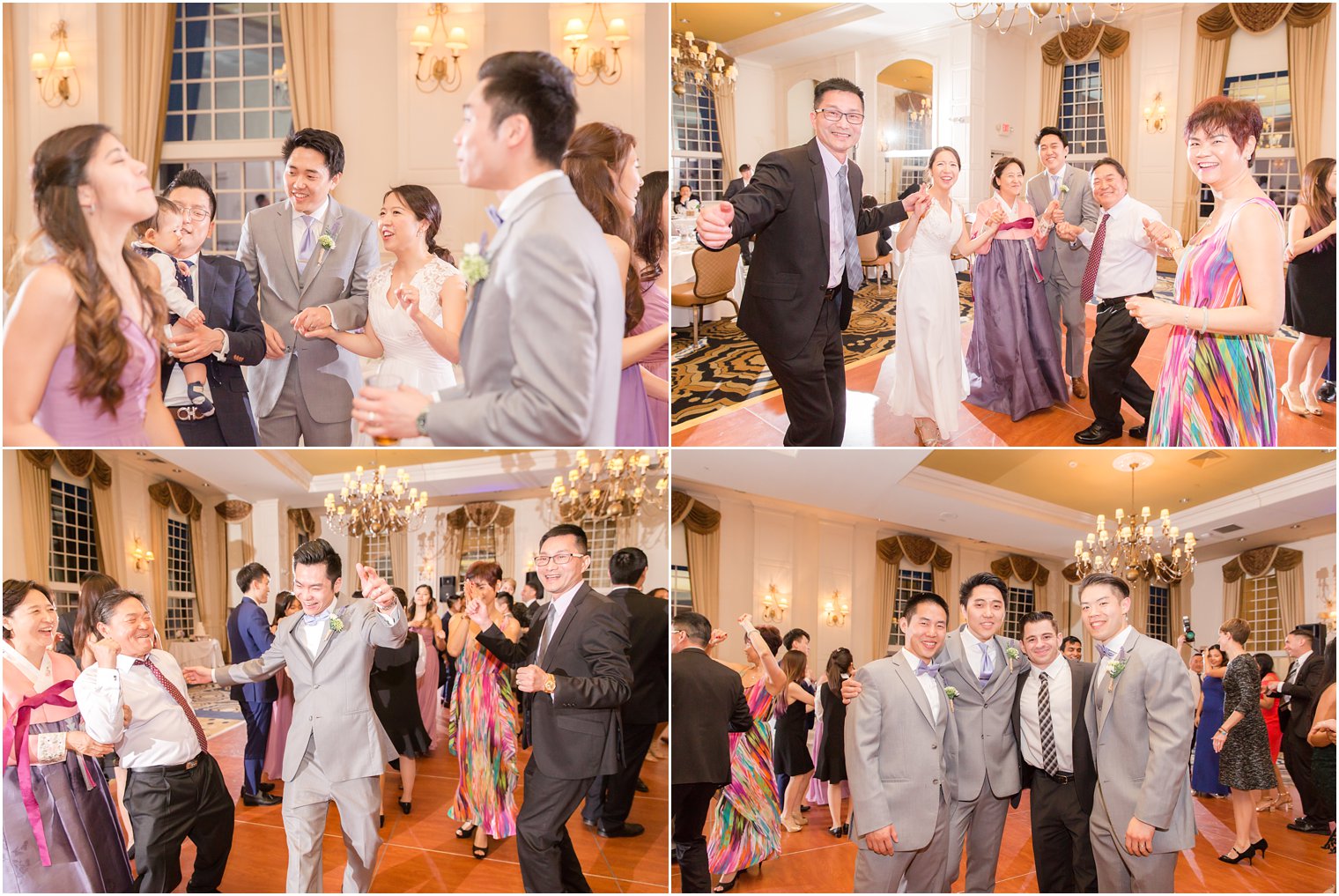 Fun candid photos at Wedding reception at Crystal Springs Resort