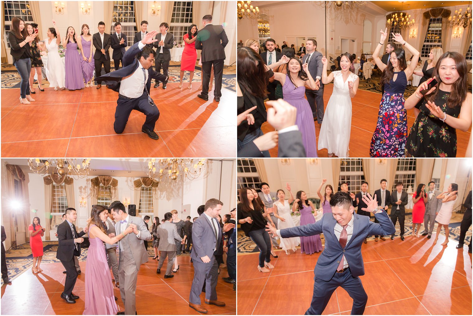 Guests dancing at Wedding reception at Crystal Springs Resort