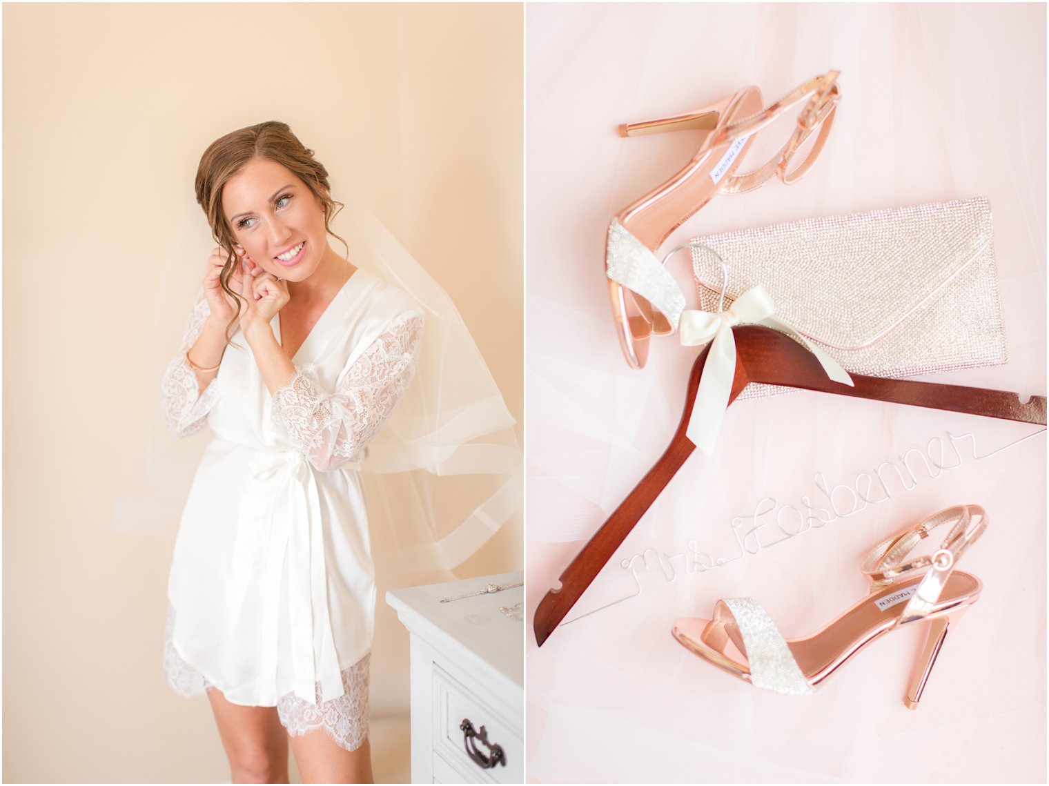 bride getting ready on her wedding day