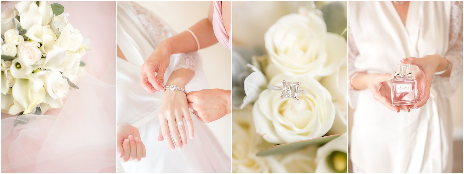 Wedding bouquet and jewelry