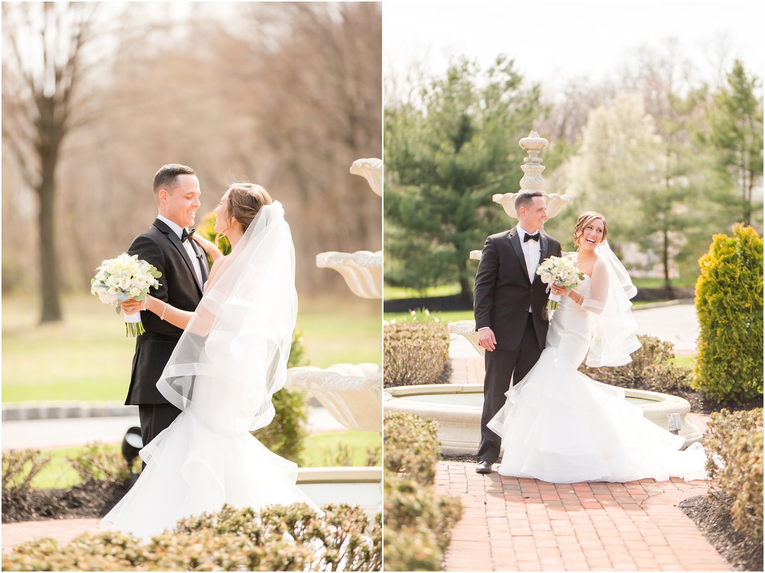 bride and groom portraits at Pen Ryn 