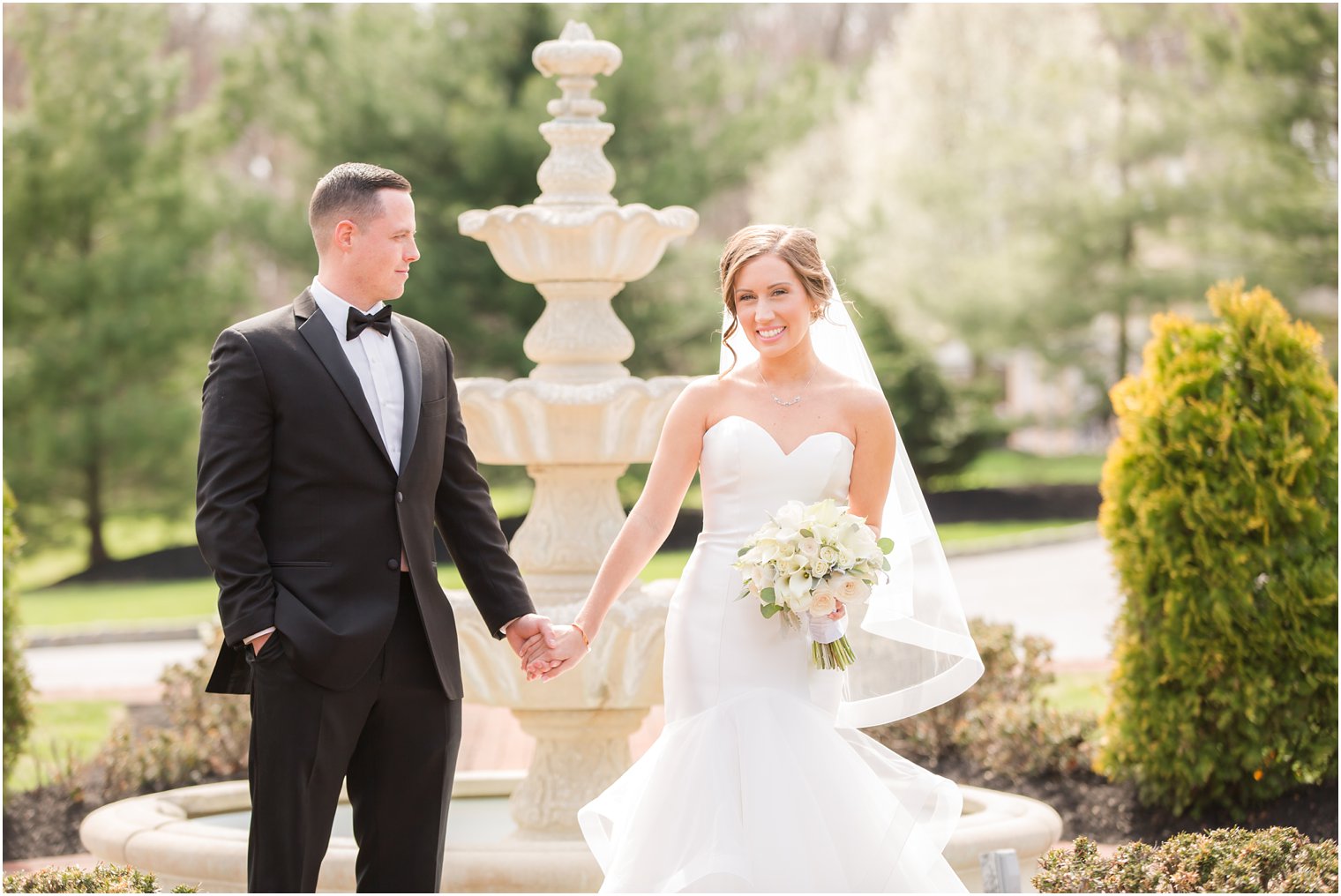 photo of bride and groom after their first look