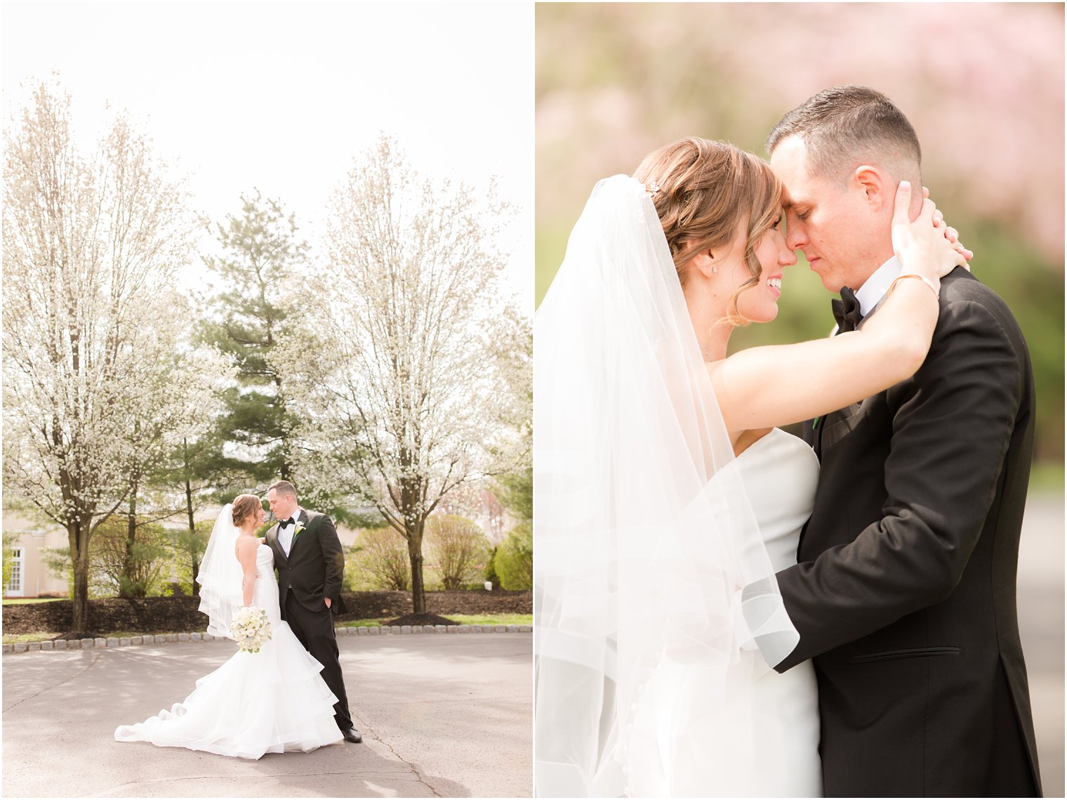 romantic bride and groom portraits