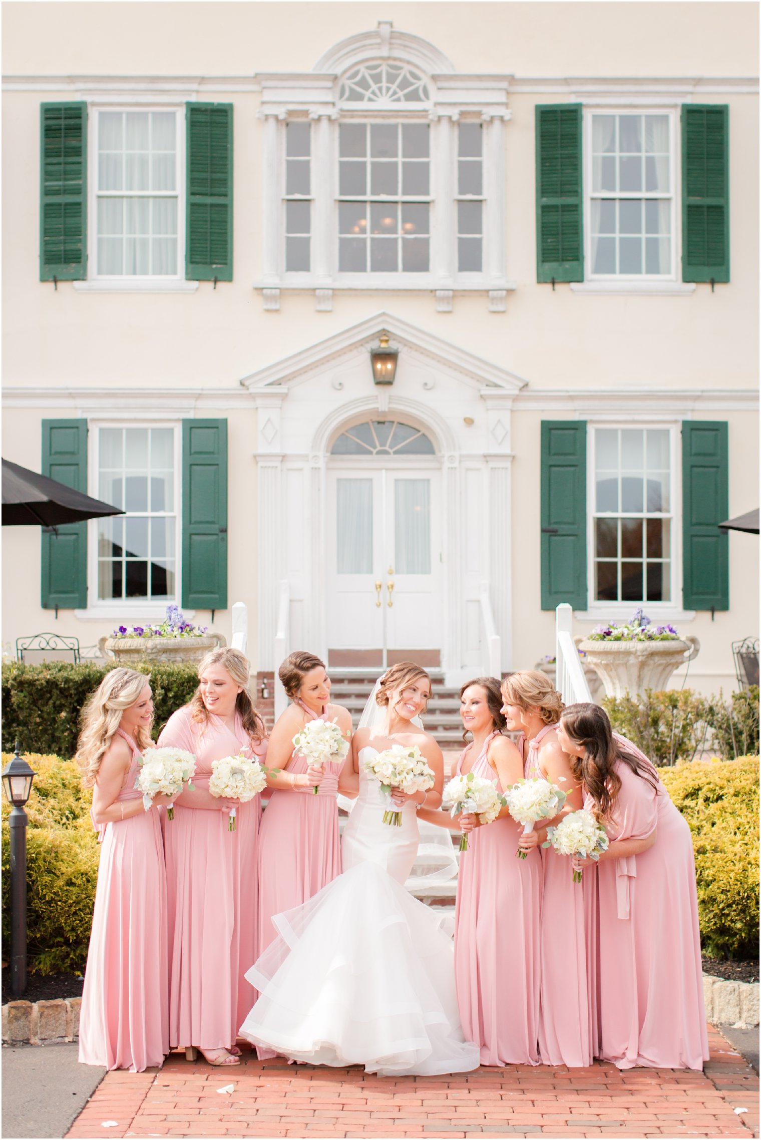 candid photo of bride and bridesmaids