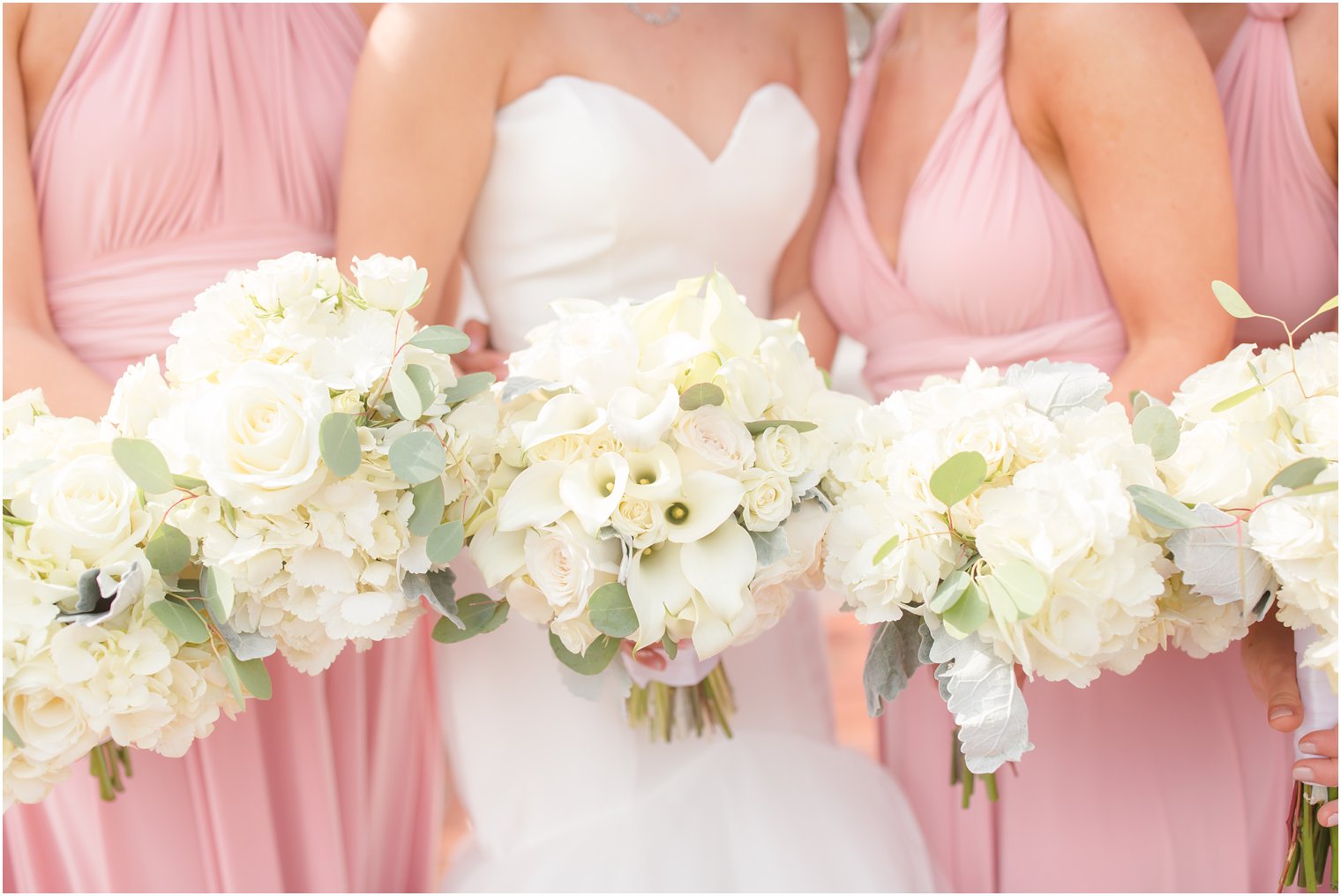 white bouquets from Russell Anthony Florist