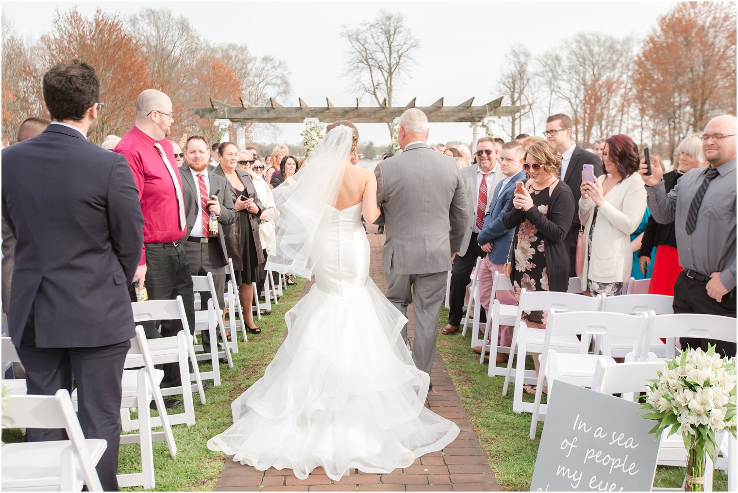 photo of bride during processional