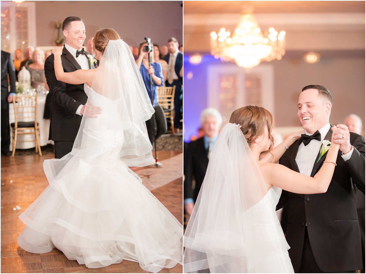 first dance at reception at Pen Ryn Estate