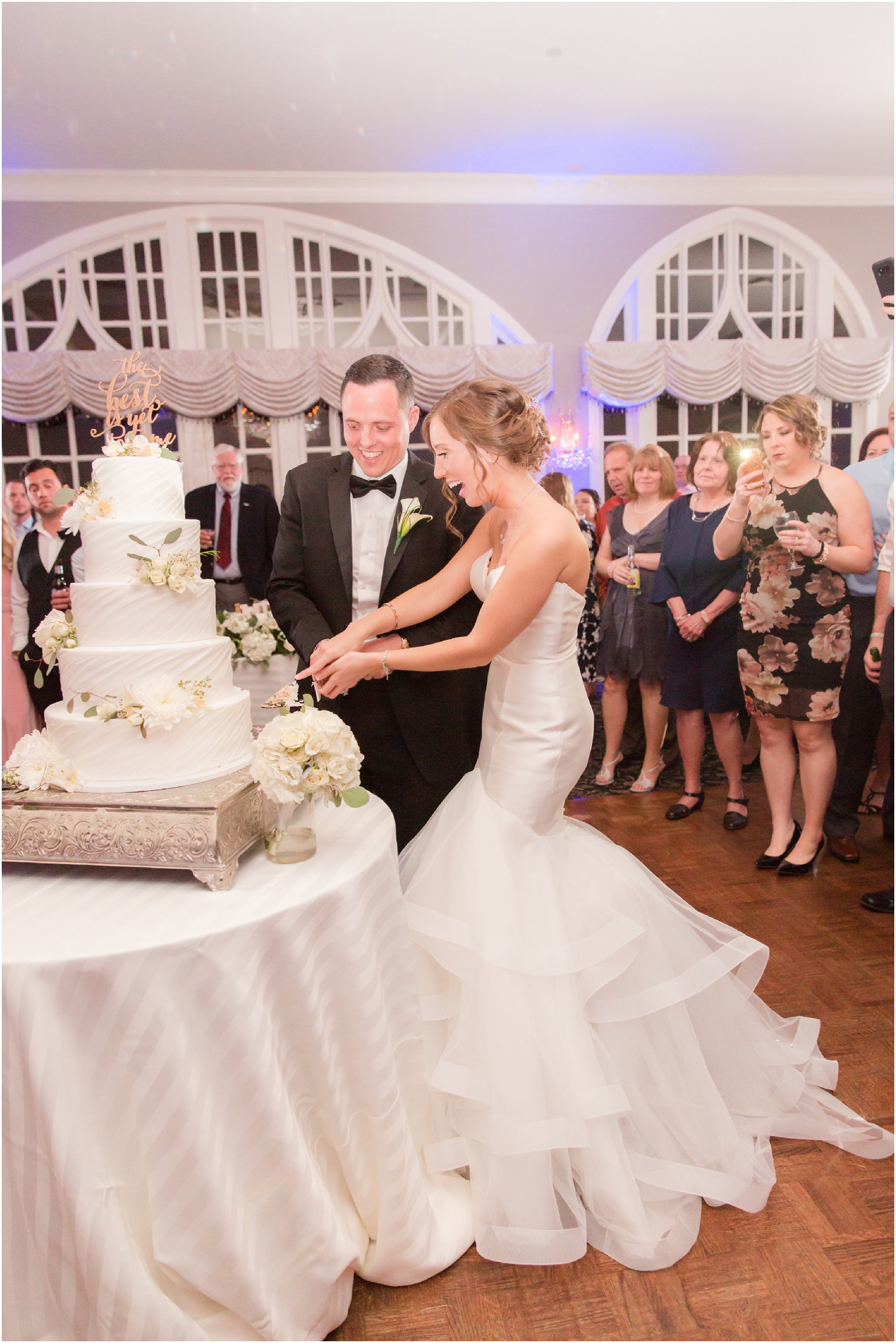 bride and groom dancing photos at reception at Pen Ryn Estate