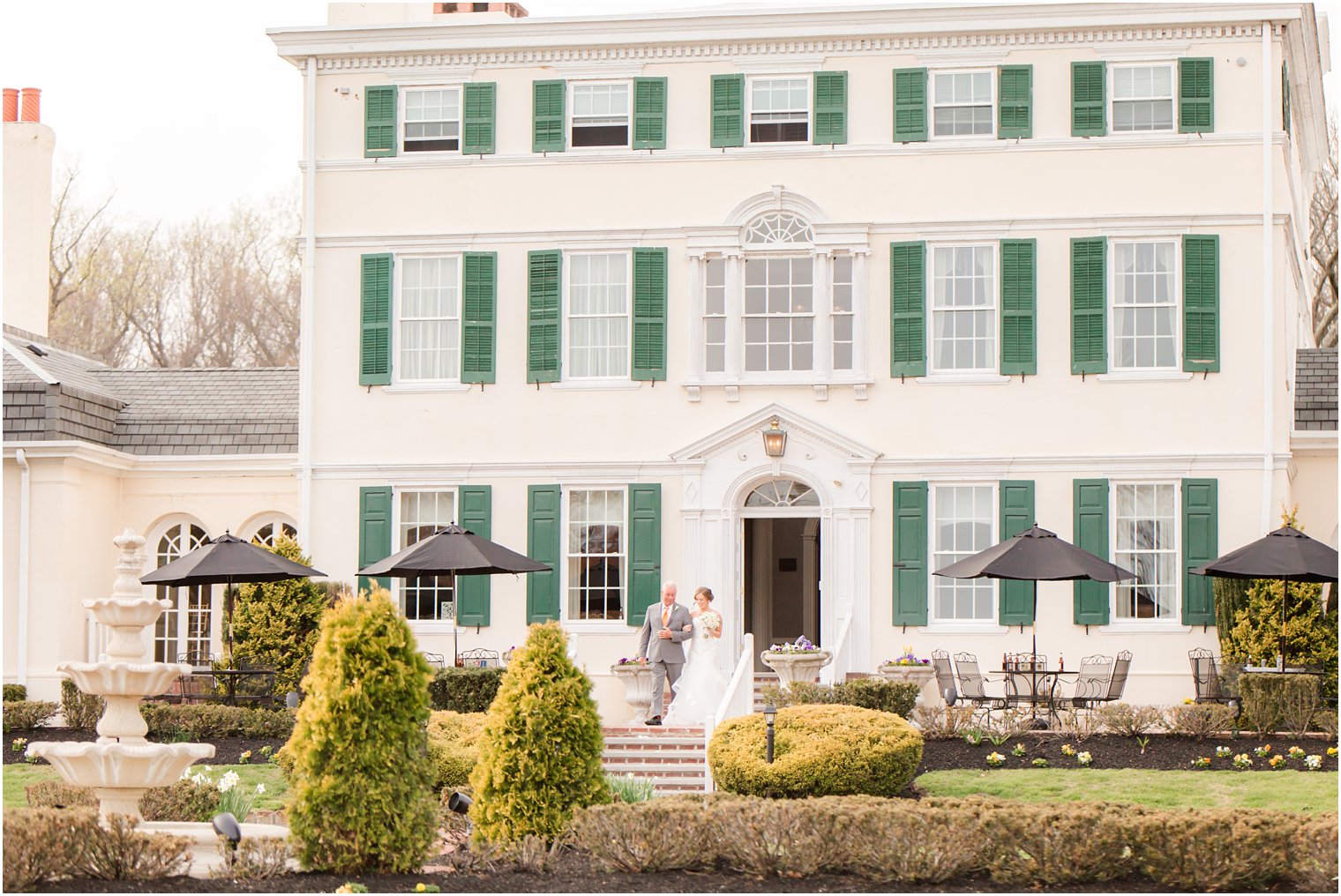 processional photo at outdoor ceremony at Pen Ryn Estate