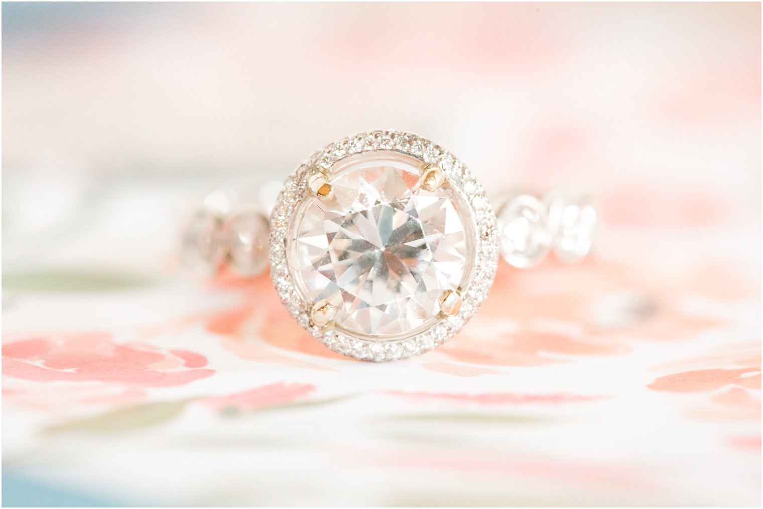 diamond and silver ring photographed by Idalia Photography 