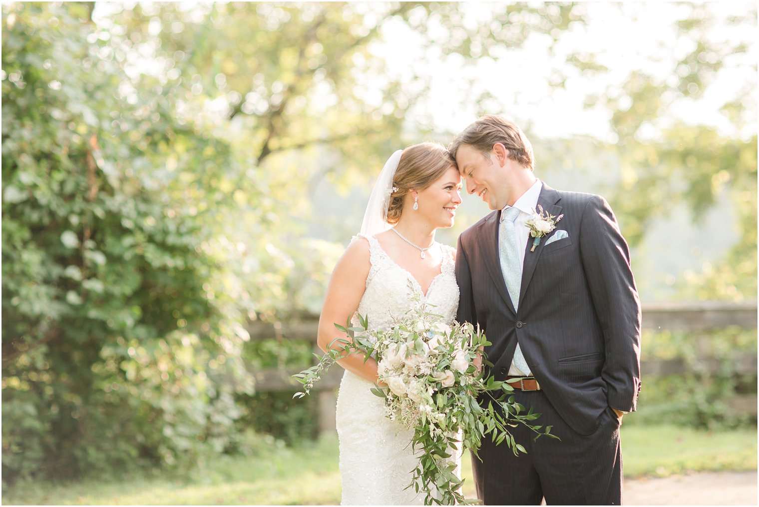 bride and groom photographed at Stockton NJ wedding venue by Idalia Photography