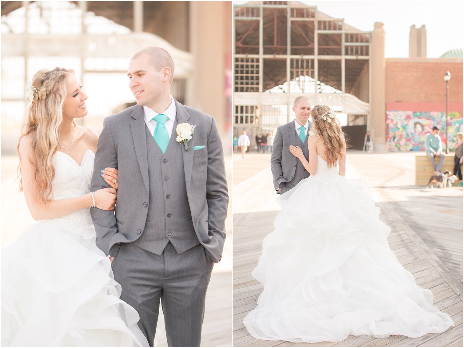 Spring wedding on the Jersey Shore; Photos in Asbury Park, NJ