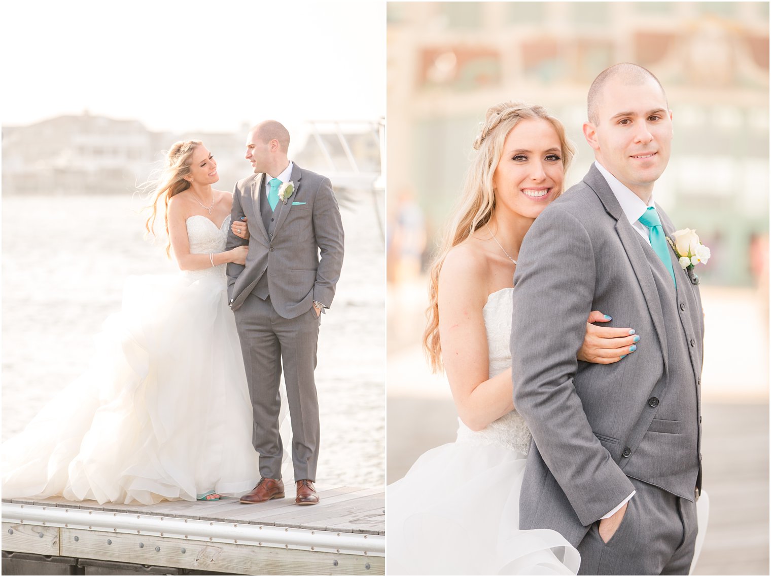 Romantic wedding photos on the Jersey Shore