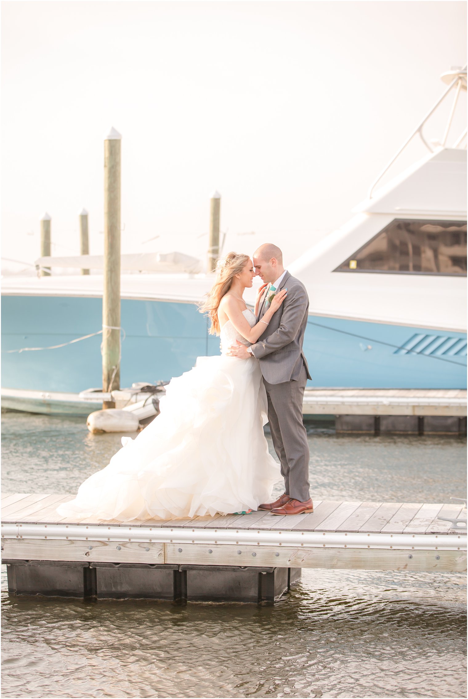 Intimate bride and groom photo at The Channel Club in Monmouth Beach, NJ