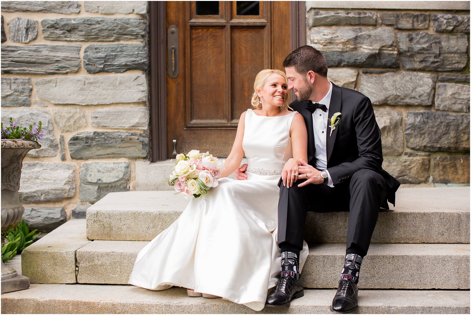 Groom with Darth Vader socks