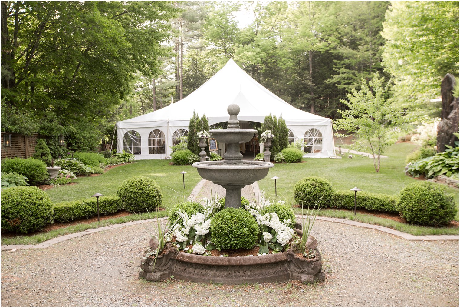Tented reception at Castle Hill Resort and Spa