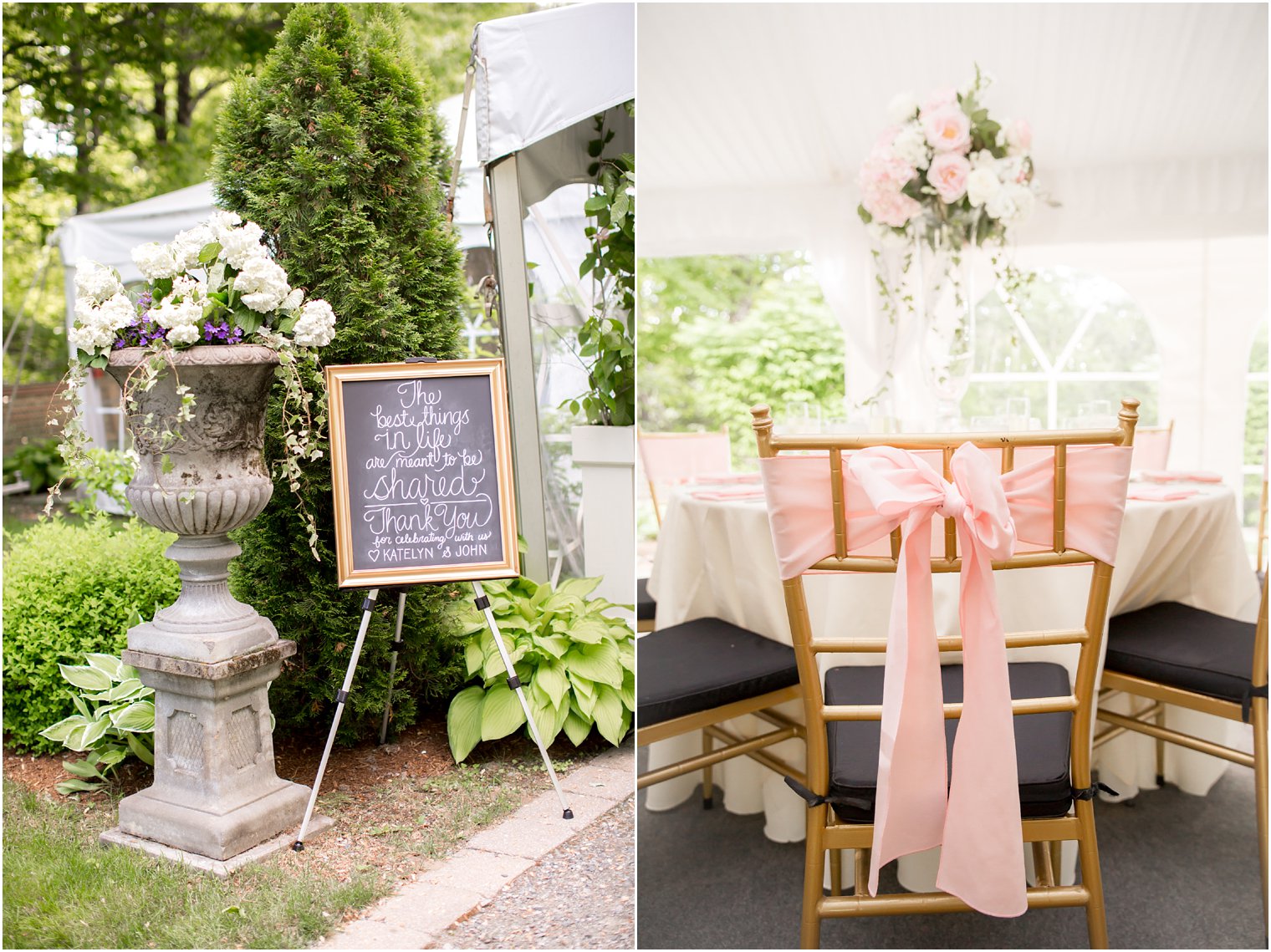 Tented reception at Castle Hill Resort and Spa