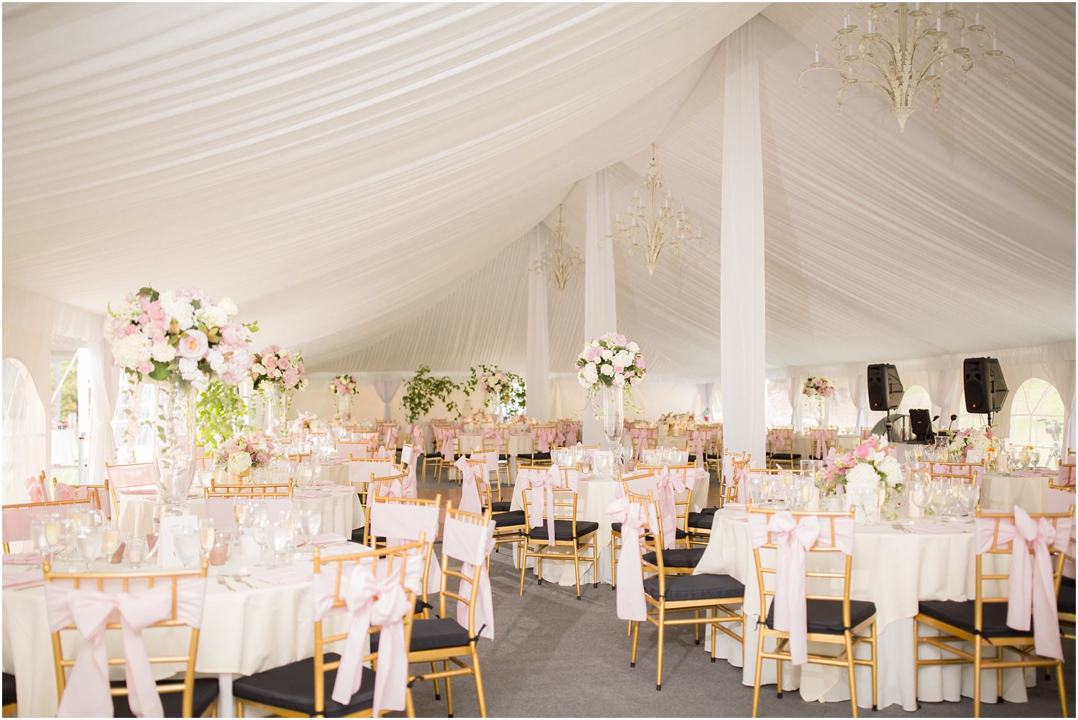 Tented reception at Castle Hill Resort and Spa