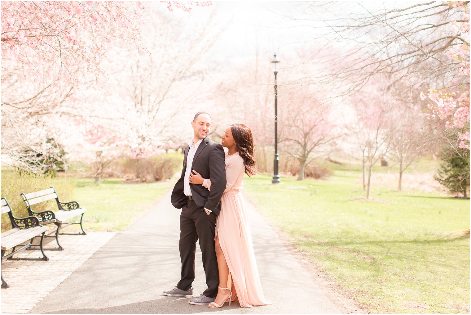 engagement photo at Branch Brook Park