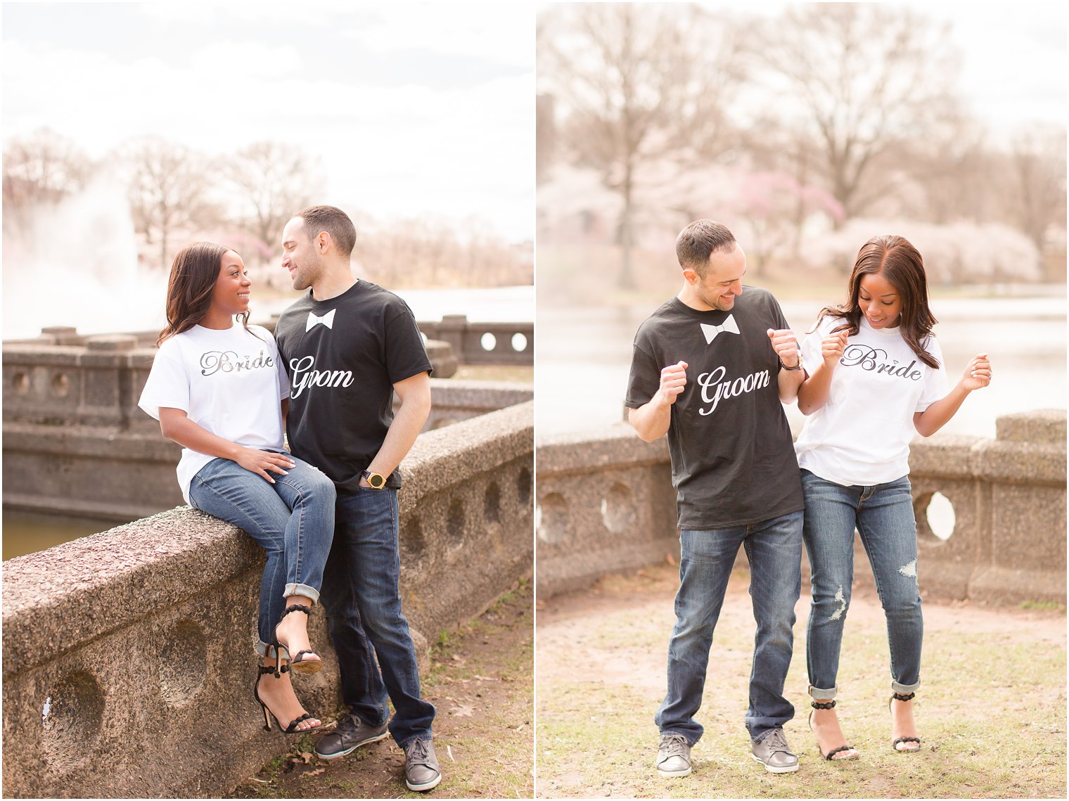 dancing photos of bride and groom with bride and groom t-shirts