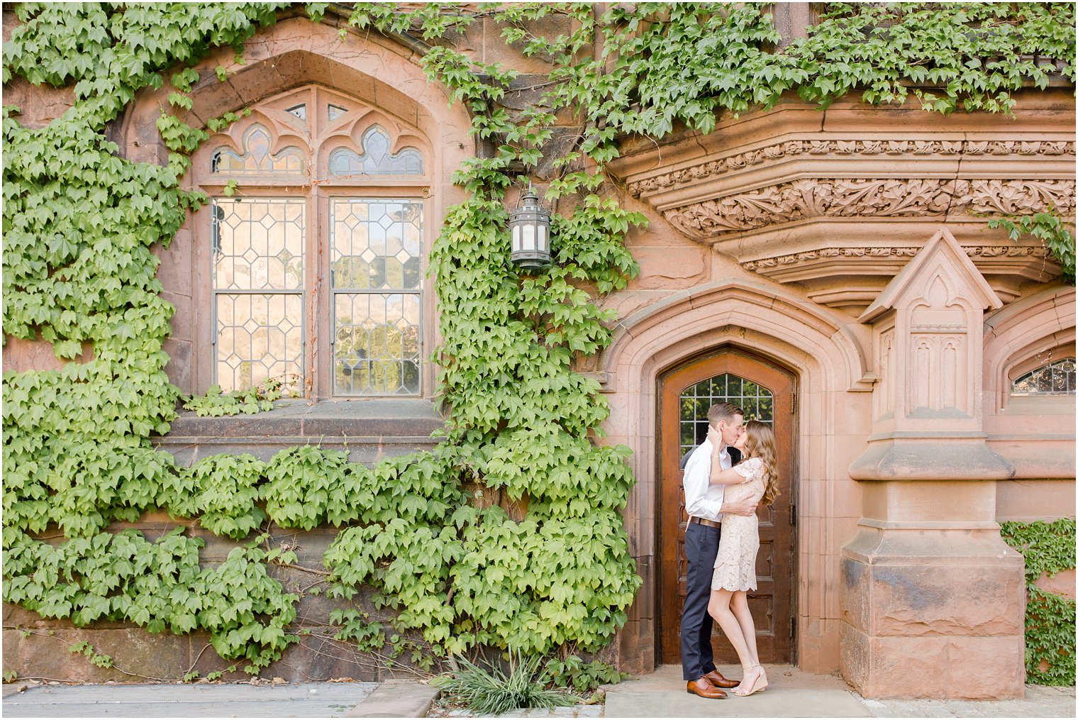 engaged couple at Princeton University