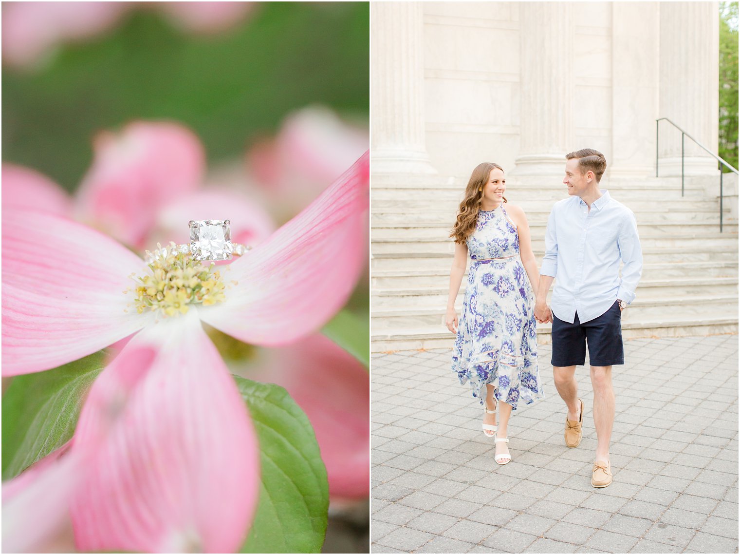 engagement photos at Princeton University campus