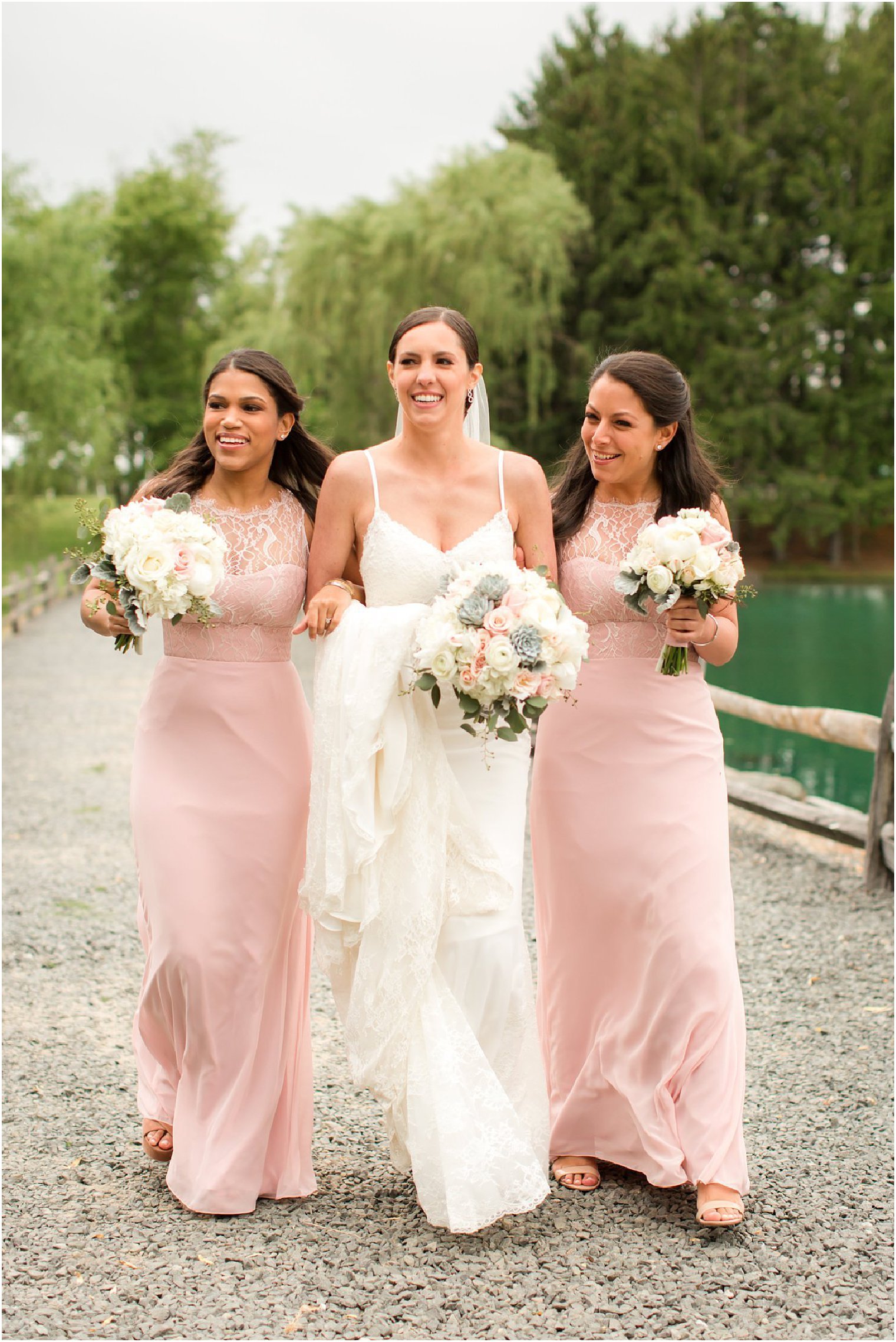 Bridesmaids at Windows on the Water at Frogbridge