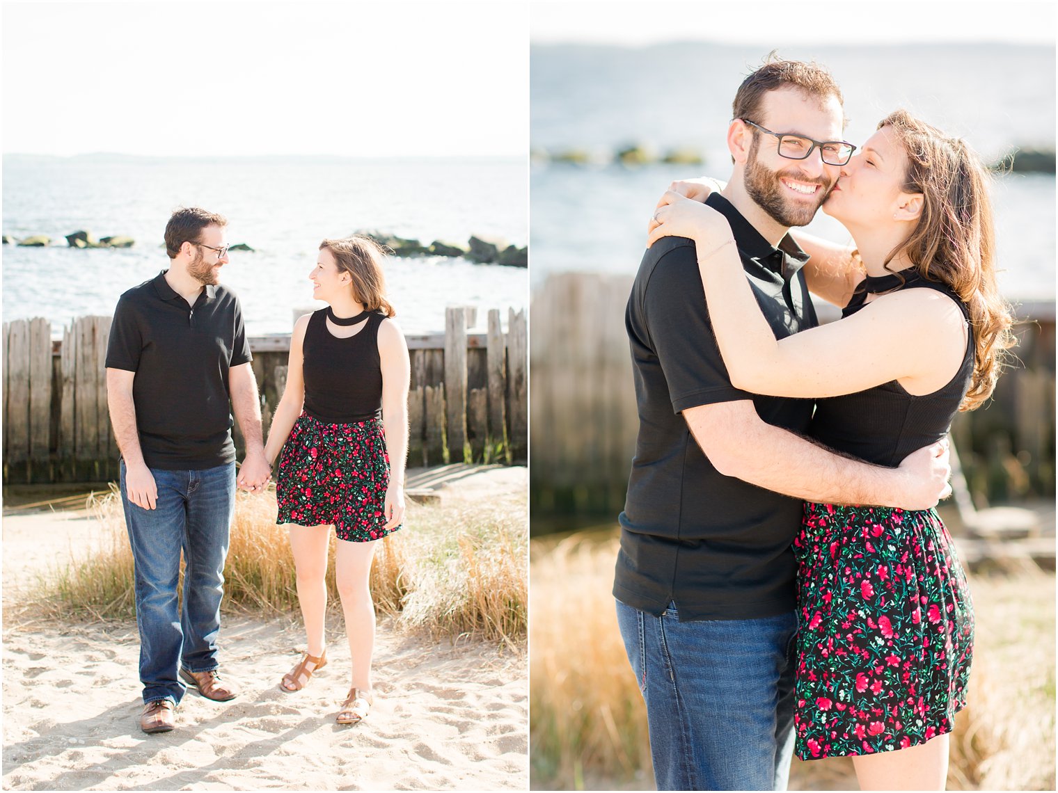 Lovable posing idea during Sandy Hook Engagement Session