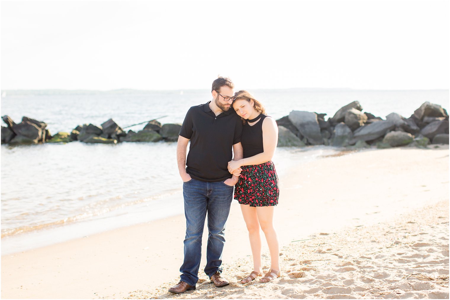 romantic engagement photo