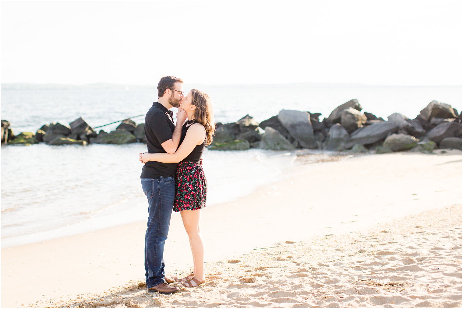 sunset engagement photo