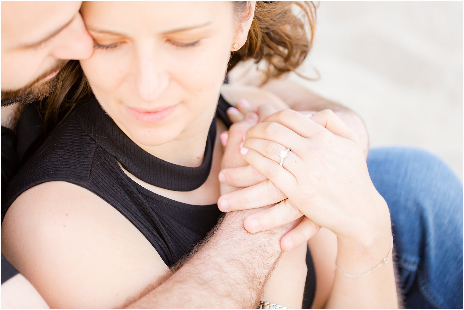 intimate engagement photo