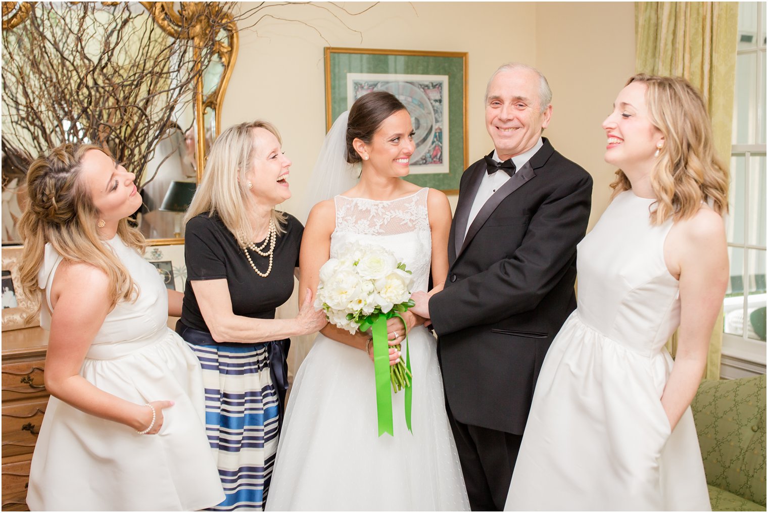 bride and her family 