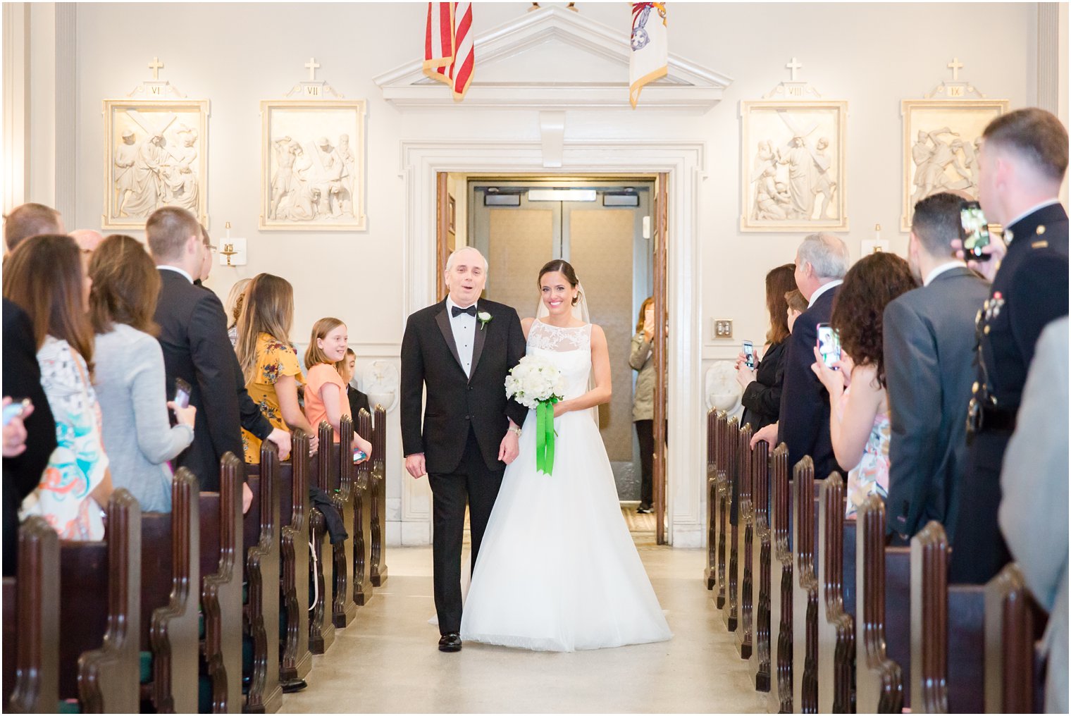 bride's processional at St. Catharine's Church in Spring Lake, NJ