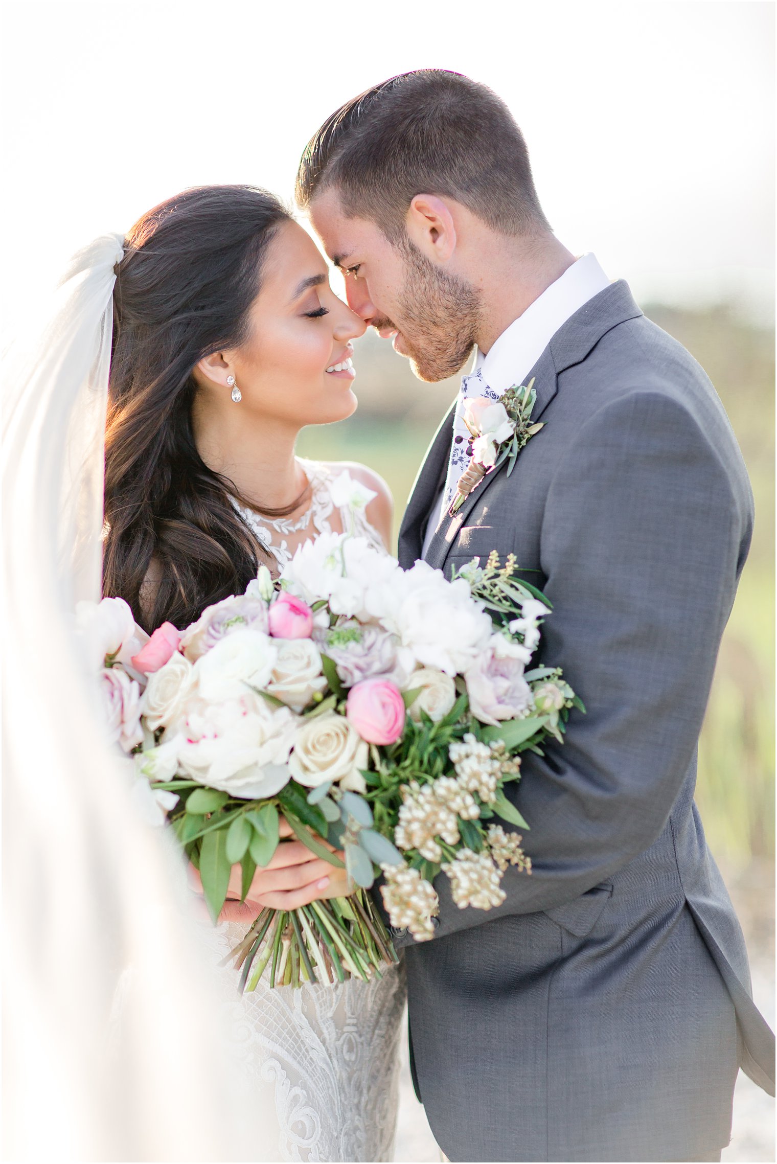 Romantic wedding portrait at Bonnet Island Estate