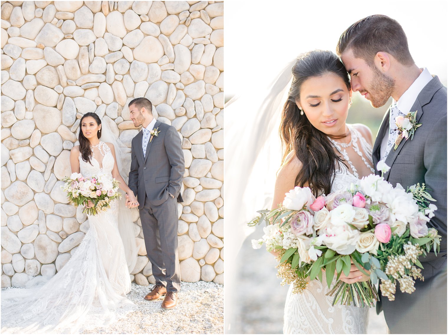 Elegant couple posing for photos