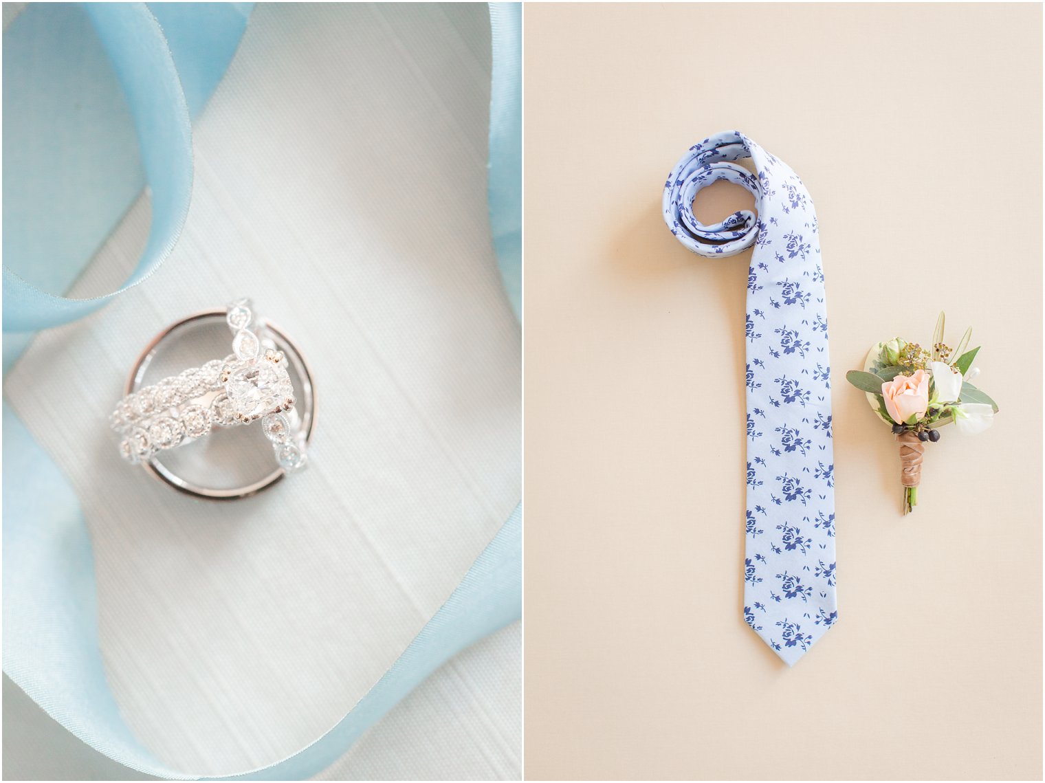 Blue wedding details for a romantic wedding