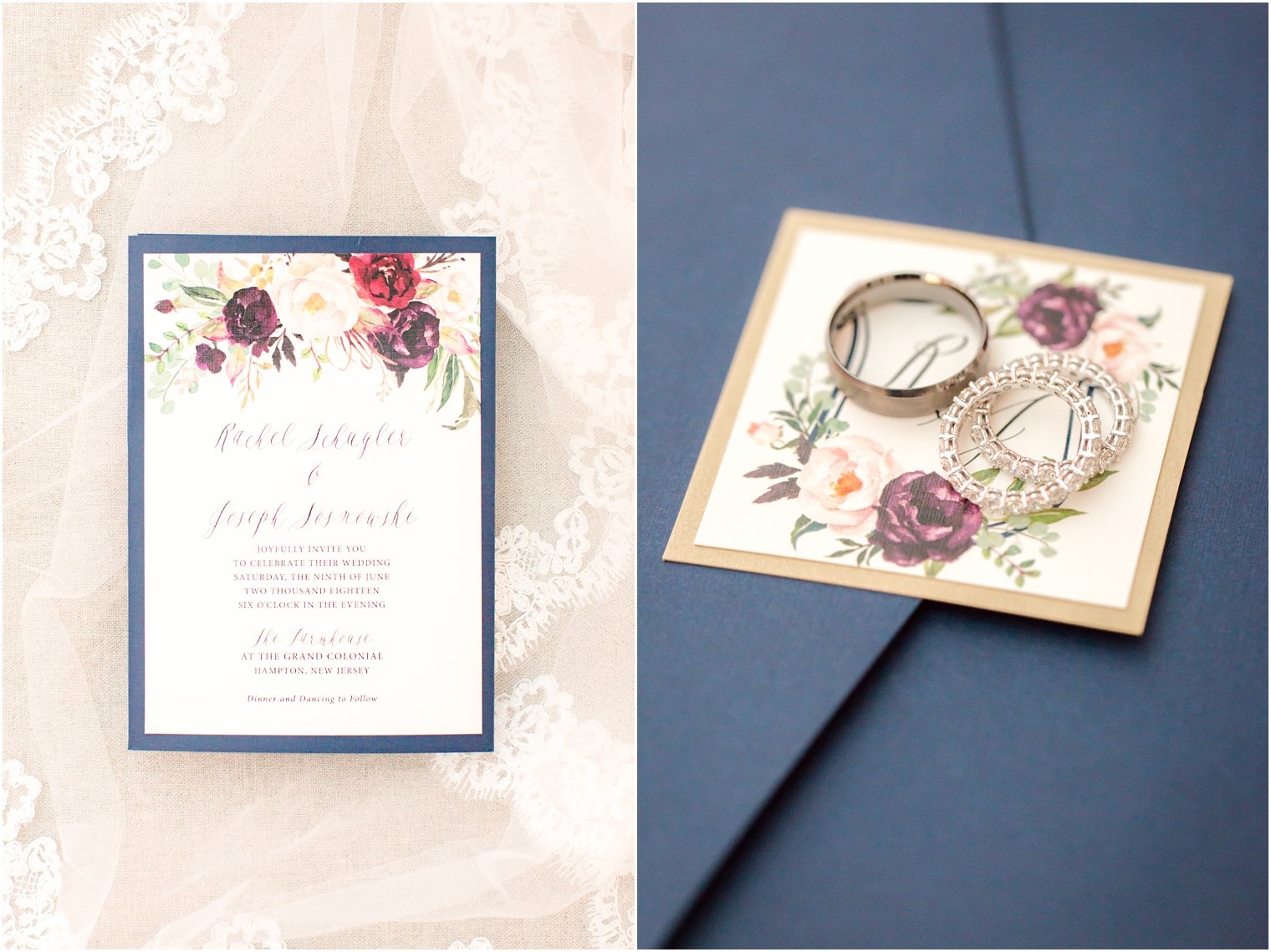 Wedding invitations by Lace and Belle