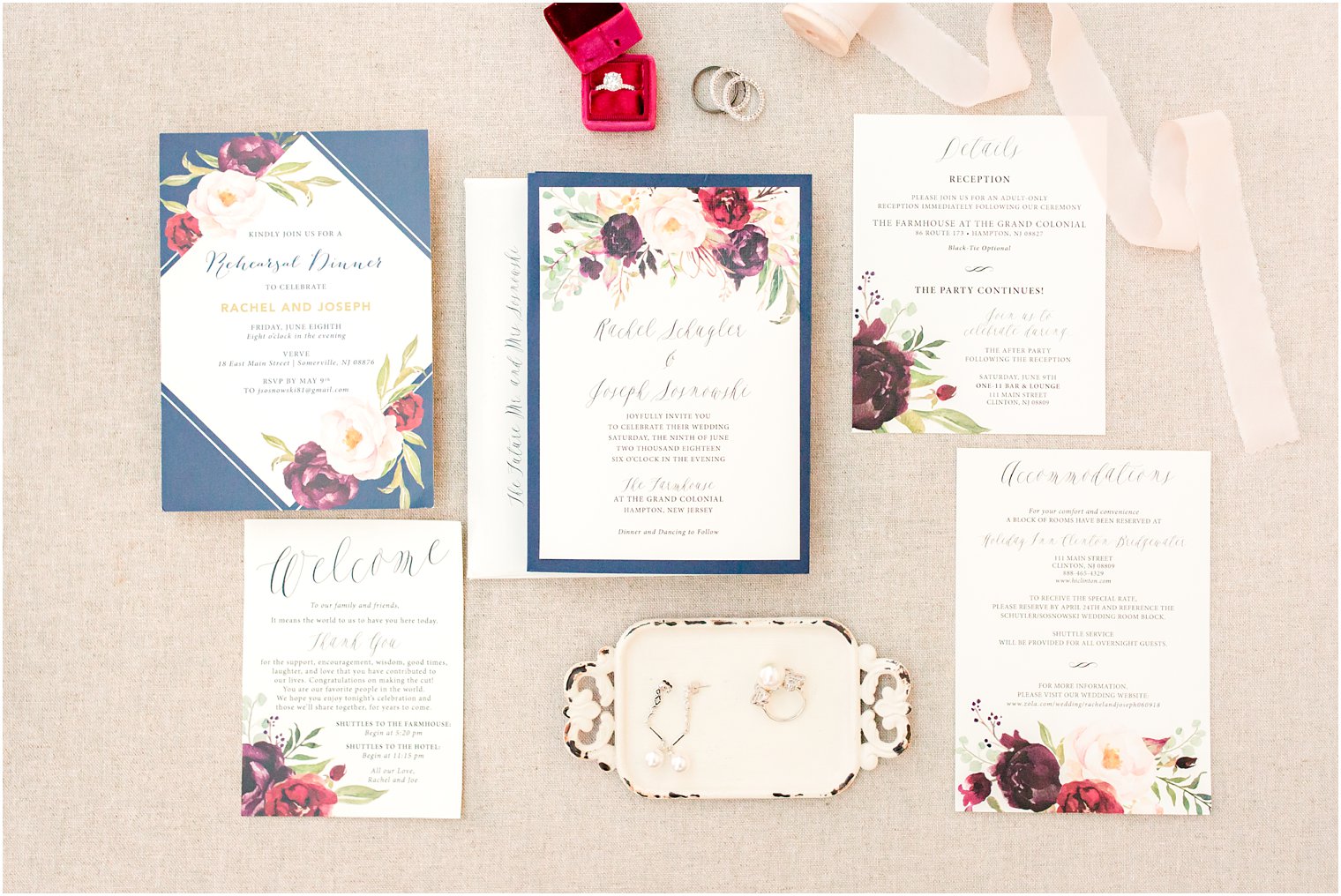 Wedding day stationery by Lace and Belle