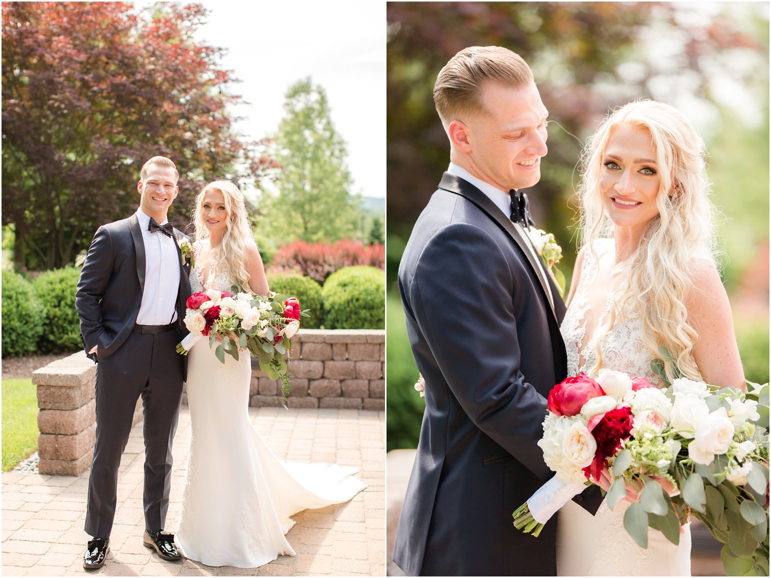 Bride and groom portraits on wedding day