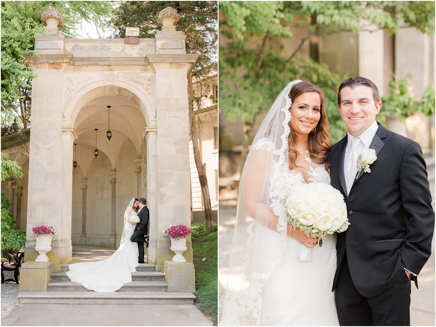 bride and groom at Monmouth University