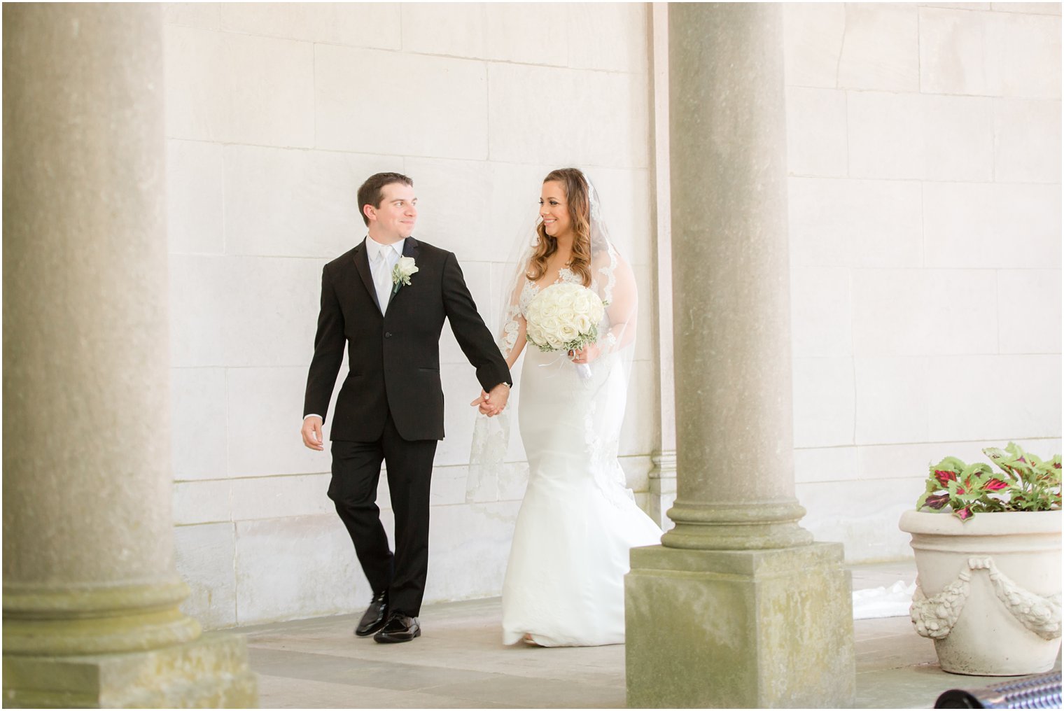 bride and groom at Monmouth University