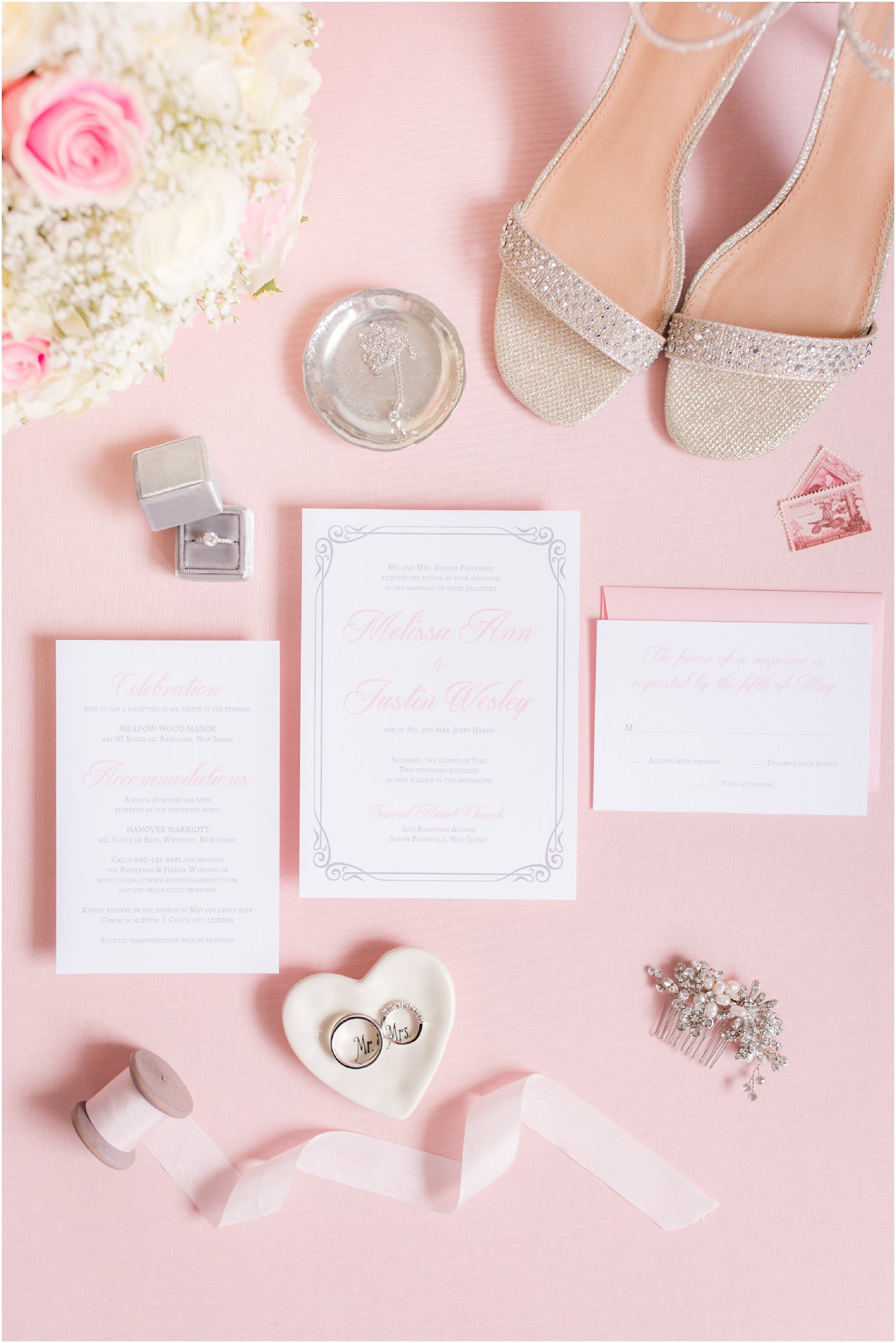 wedding invitation by laurel cove creative