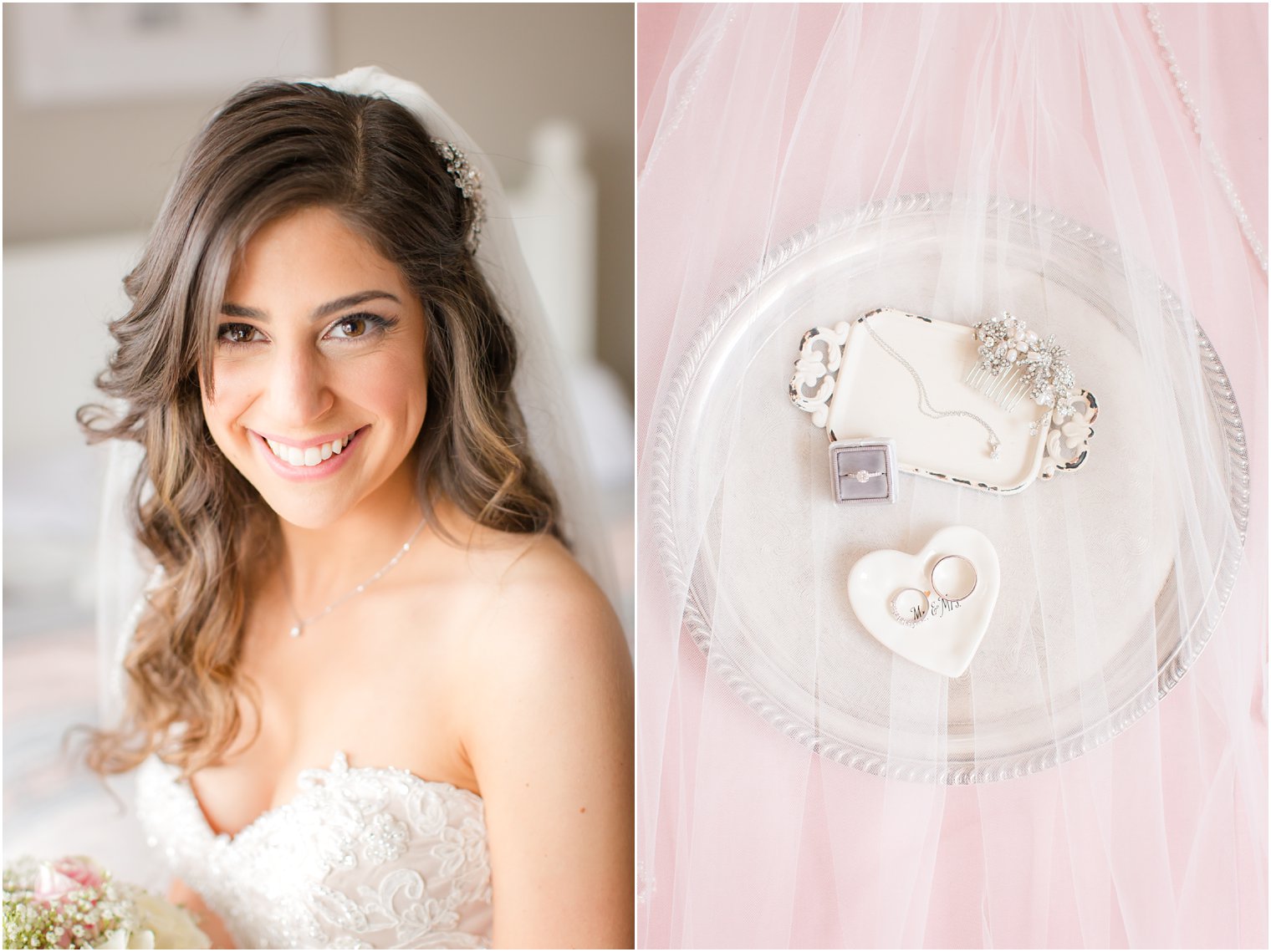 bridal portrait with bride wearing hear down 