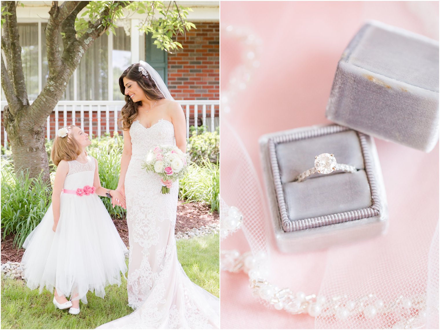 bride with flower girl 