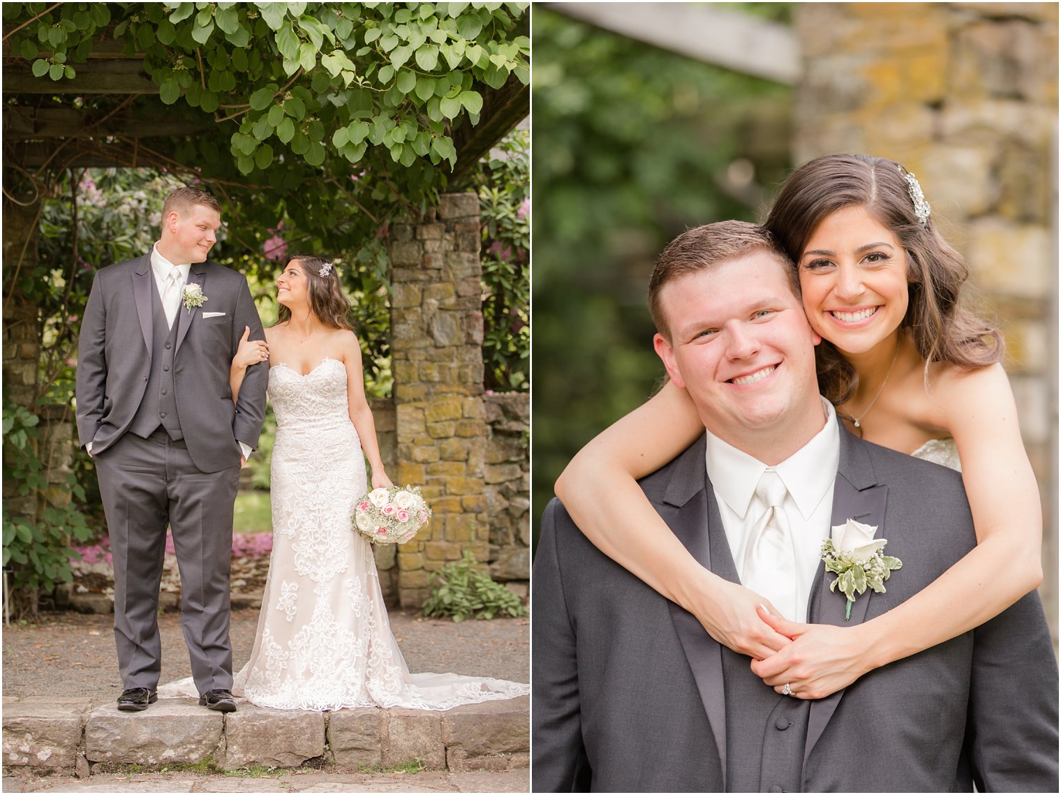 bride and groom portraits at Cross Estate Gardens