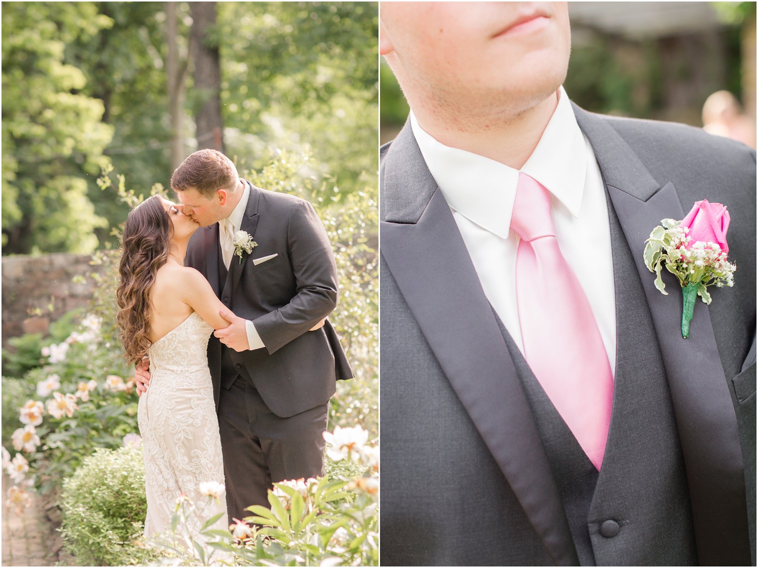 pink groomsman accessories