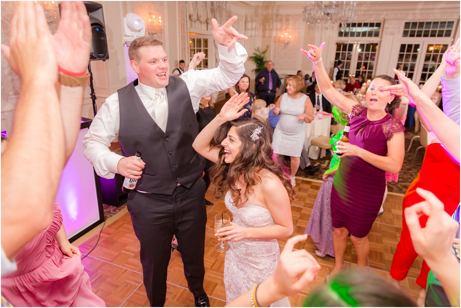 fun wedding reception photos at Meadow Wood Manor